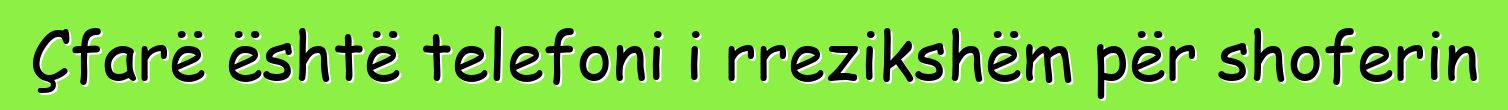 Çfarë është telefoni i rrezikshëm për shoferin
