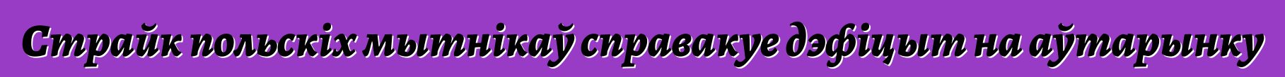 Страйк польскіх мытнікаў справакуе дэфіцыт на аўтарынку