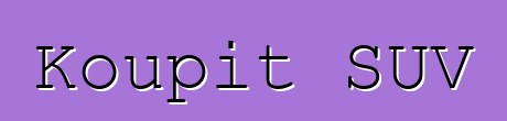 Koupit SUV