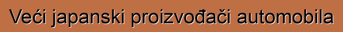 Veći japanski proizvođači automobila