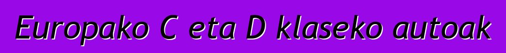 Europako C eta D klaseko autoak