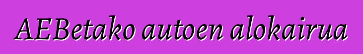 AEBetako autoen alokairua