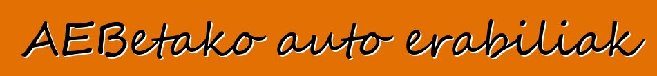 AEBetako auto erabiliak