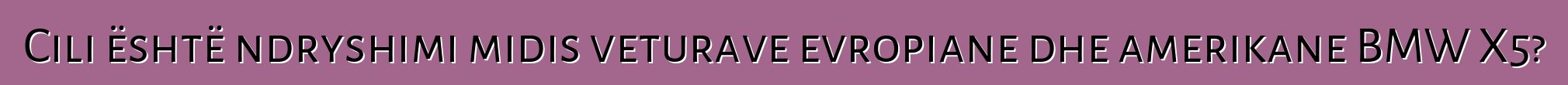 Cili është ndryshimi midis veturave evropiane dhe amerikane BMW X5?