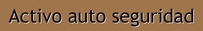 Activo auto seguridad