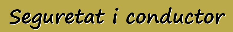 Seguretat i conductor