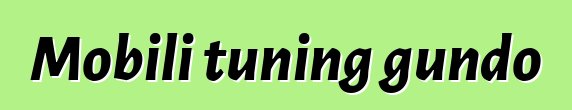 Mobili tuning gundo