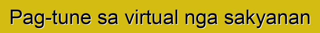 Pag-tune sa virtual nga sakyanan