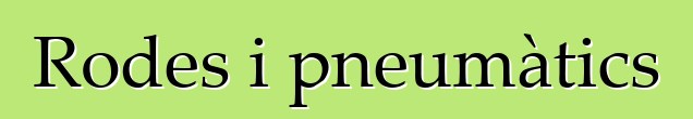 Rodes i pneumàtics