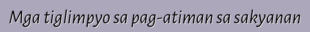 Mga tiglimpyo sa pag-atiman sa sakyanan