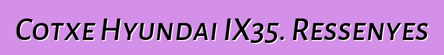 Cotxe Hyundai IX35. Ressenyes