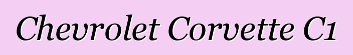 Chevrolet Corvette C1