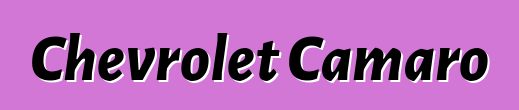 Chevrolet Camaro