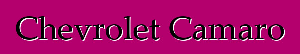 Chevrolet Camaro
