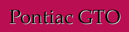 Pontiac GTO