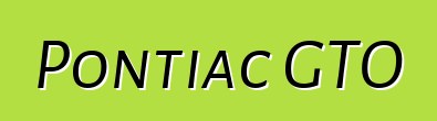 Pontiac GTO