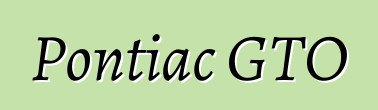 Pontiac GTO