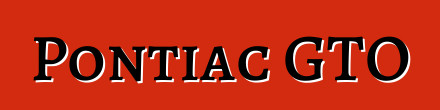 Pontiac GTO