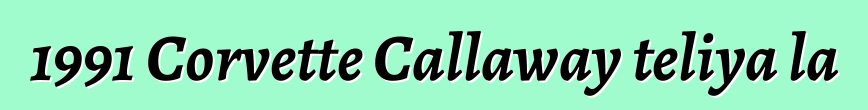 1991 Corvette Callaway teliya la