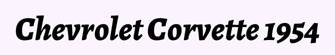 Chevrolet Corvette 1954