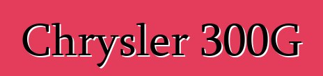 Chrysler 300G