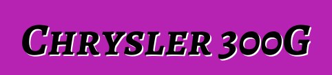 Chrysler 300G
