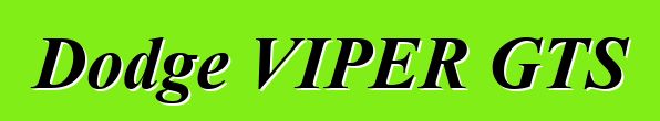 Dodge VIPER GTS