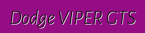 Dodge VIPER GTS