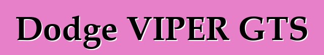 Dodge VIPER GTS