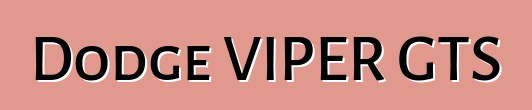 Dodge VIPER GTS