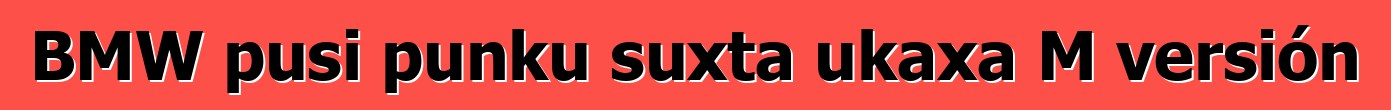 BMW pusi punku suxta ukaxa M versión