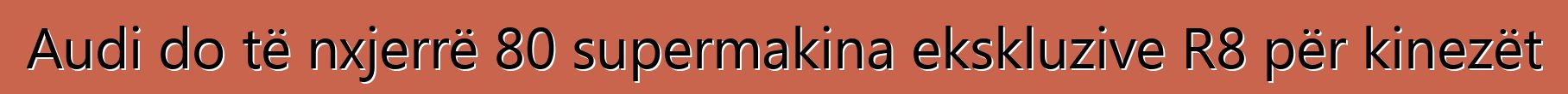 Audi do të nxjerrë 80 supermakina ekskluzive R8 për kinezët