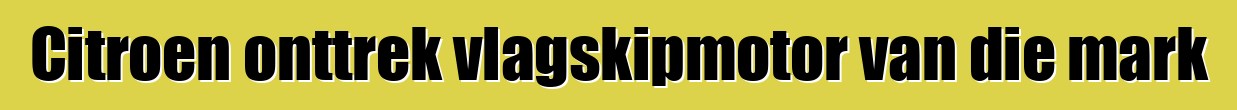 Citroen onttrek vlagskipmotor van die mark