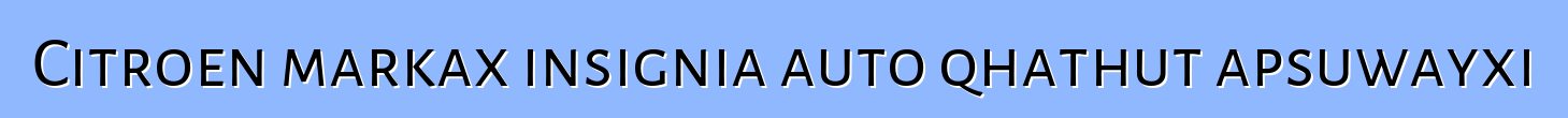 Citroen markax insignia auto qhathut apsuwayxi