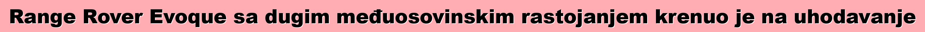 Range Rover Evoque sa dugim međuosovinskim rastojanjem krenuo je na uhodavanje