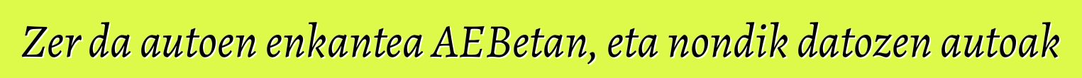 Zer da autoen enkantea AEBetan, eta nondik datozen autoak