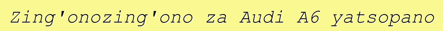 Zing'onozing'ono za Audi A6 yatsopano