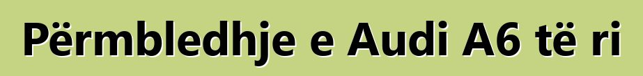 Përmbledhje e Audi A6 të ri