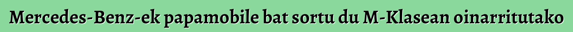 Mercedes-Benz-ek papamobile bat sortu du M-Klasean oinarritutako