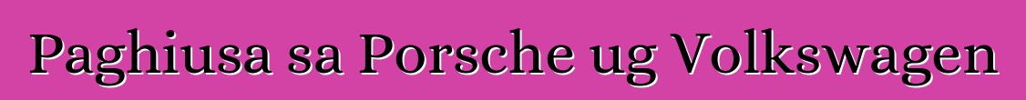 Paghiusa sa Porsche ug Volkswagen