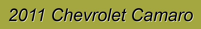 2011 Chevrolet Camaro