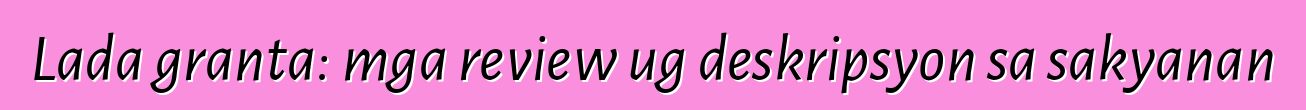 Lada granta: mga review ug deskripsyon sa sakyanan