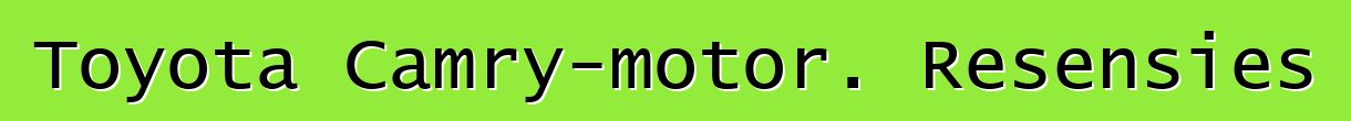 Toyota Camry-motor. Resensies