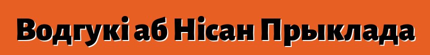Водгукі аб Нісан Прыклада