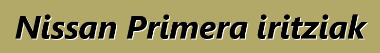 Nissan Primera iritziak