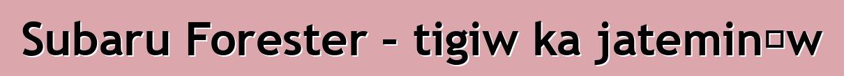 Subaru Forester – tigiw ka jateminɛw