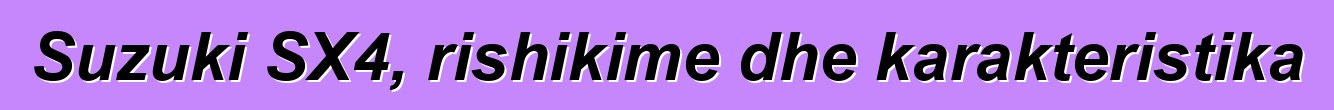 Suzuki SX4, rishikime dhe karakteristika