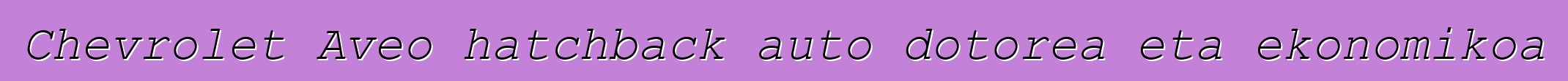 Chevrolet Aveo hatchback auto dotorea eta ekonomikoa