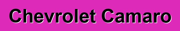 Chevrolet Camaro