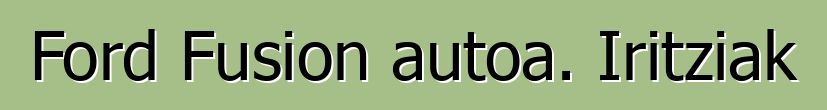 Ford Fusion autoa. Iritziak